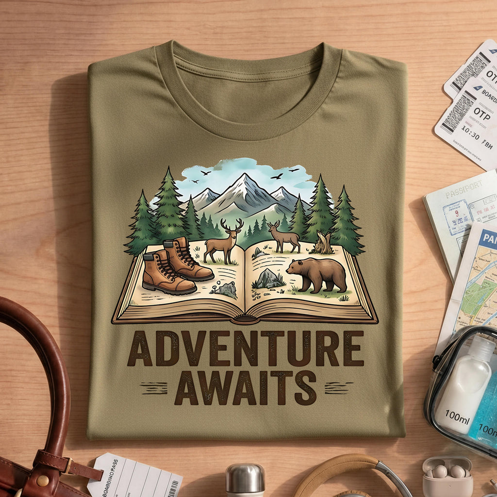 Adventure Awaits Nature Hiking Camping Shirt