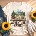 Adventure Awaits Nature Hiking Camping Shirt