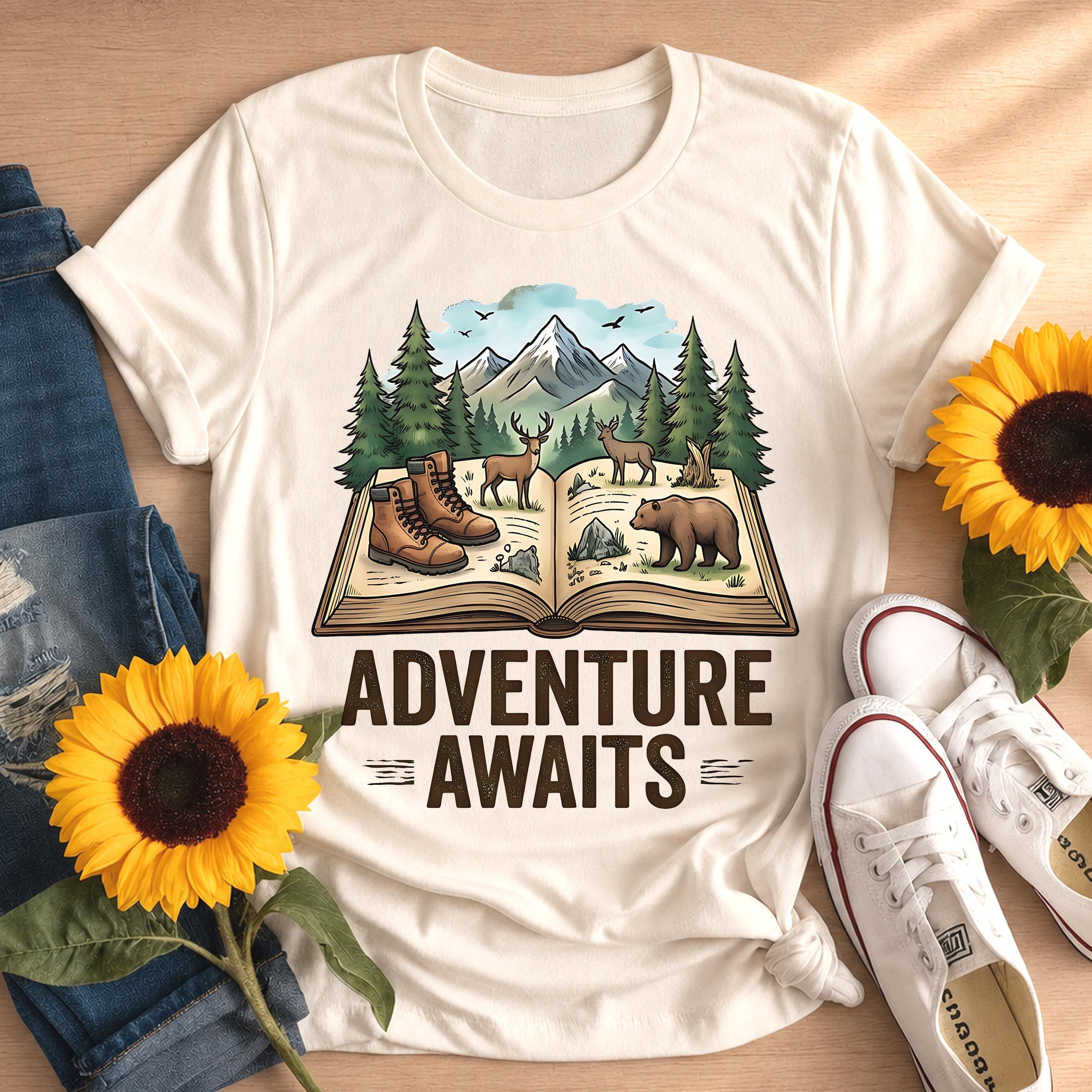Adventure Awaits Nature Hiking Camping Shirt
