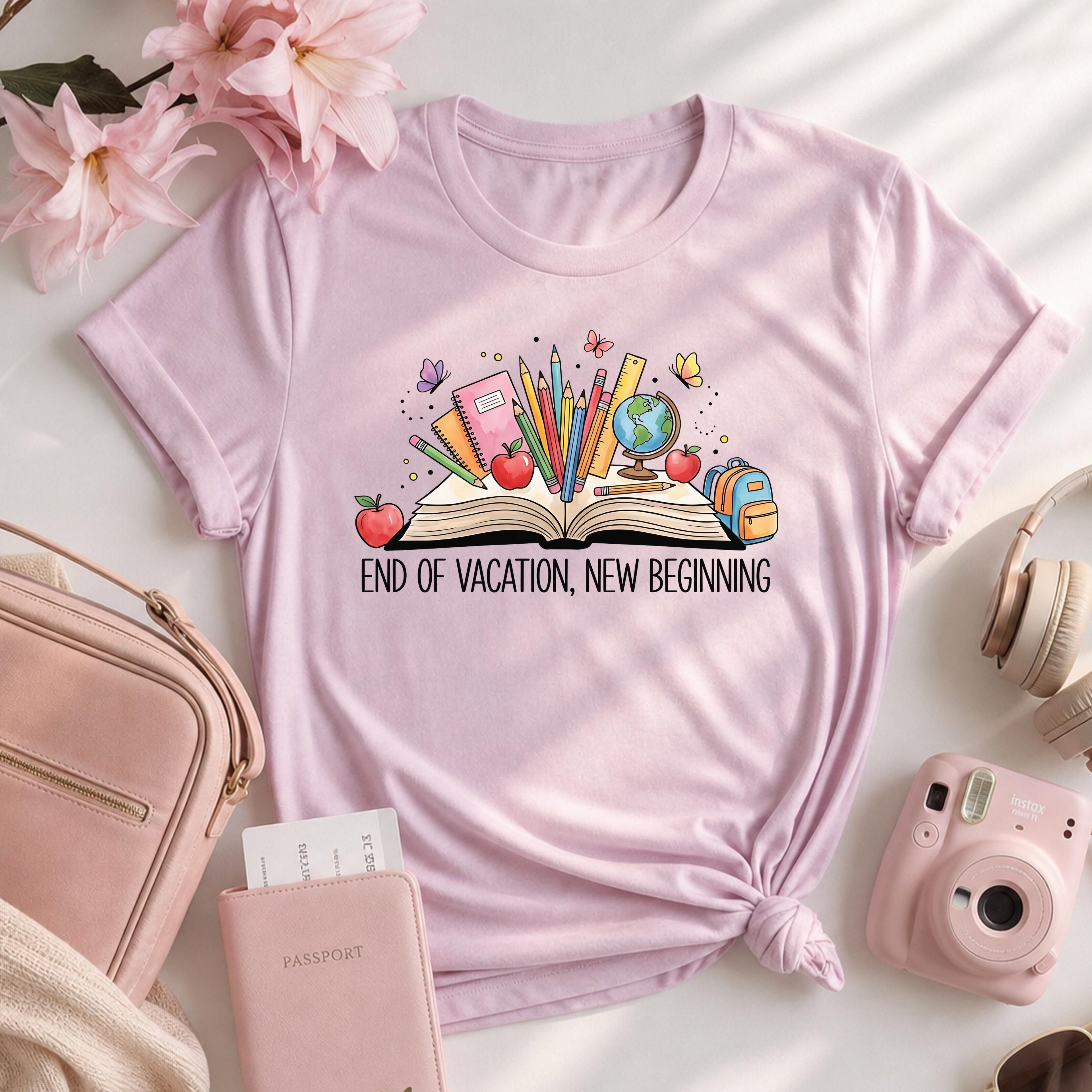 Back to School Teacher End of Vacation New Beginning T-Shirt