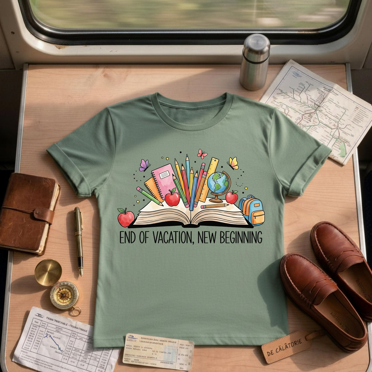 Back to School Teacher End of Vacation New Beginning T-Shirt