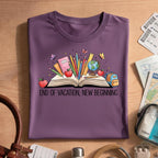 Back to School Teacher End of Vacation New Beginning T-Shirt