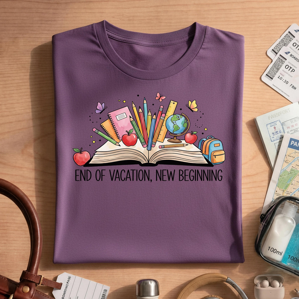 Back to School Teacher End of Vacation New Beginning T-Shirt