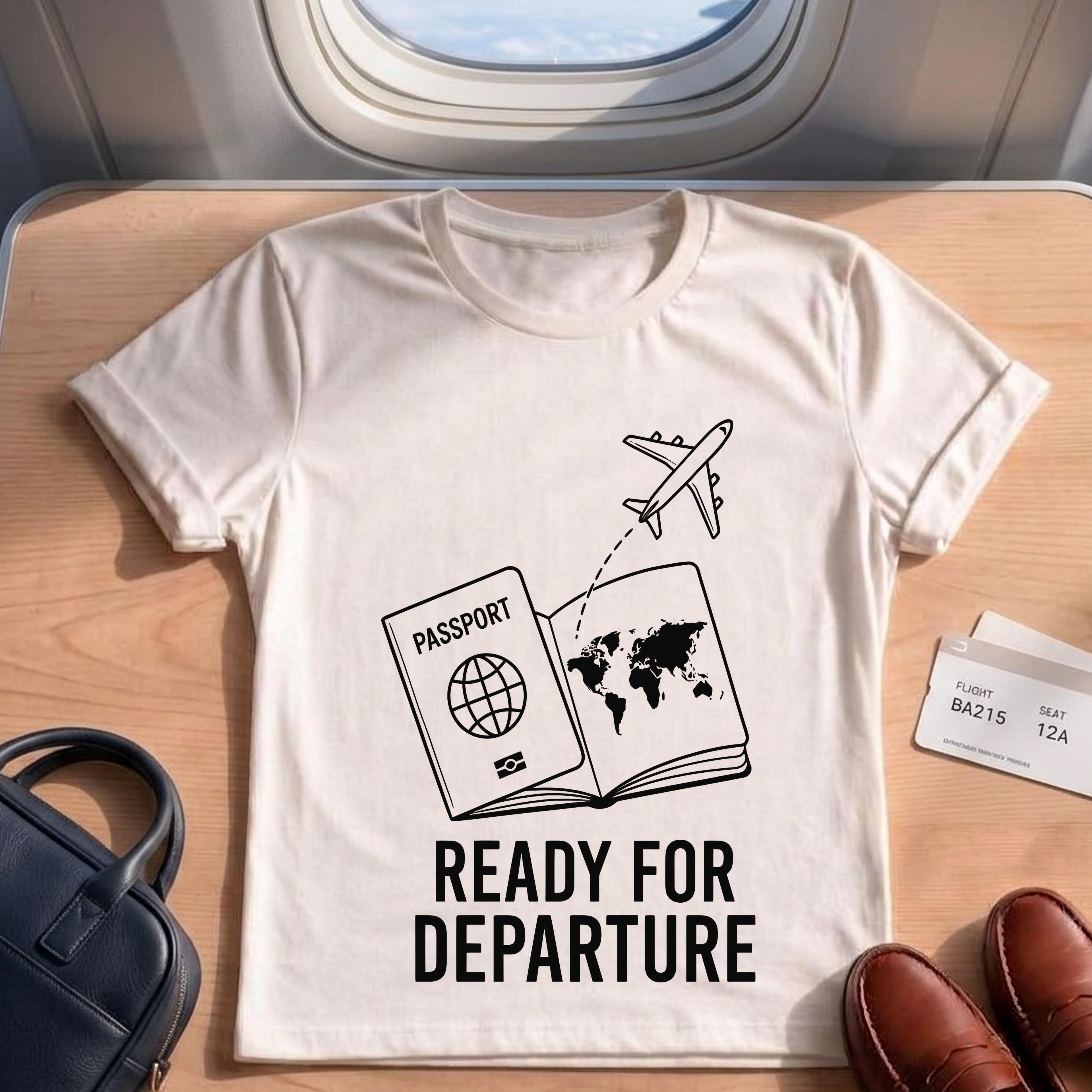 Ready for Departure Travel Passport Shirt