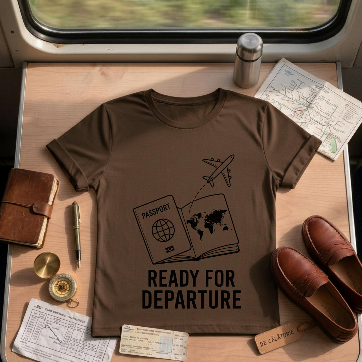 Ready for Departure Travel Passport Shirt