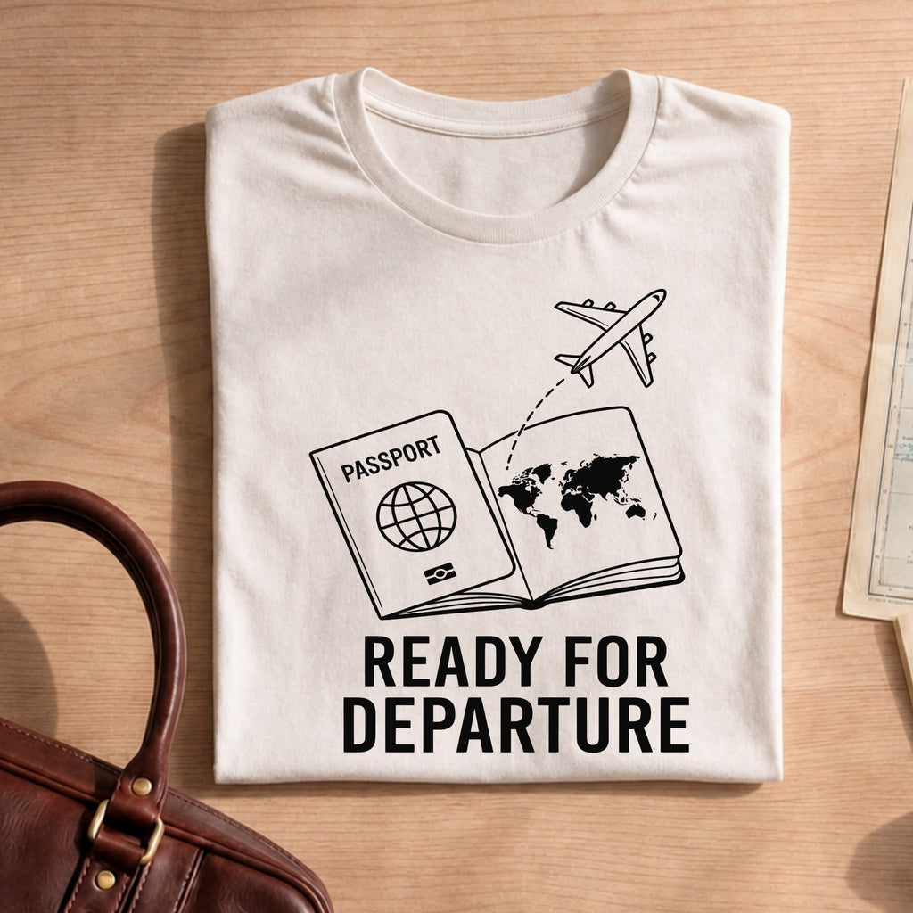 Ready for Departure Travel Passport Shirt