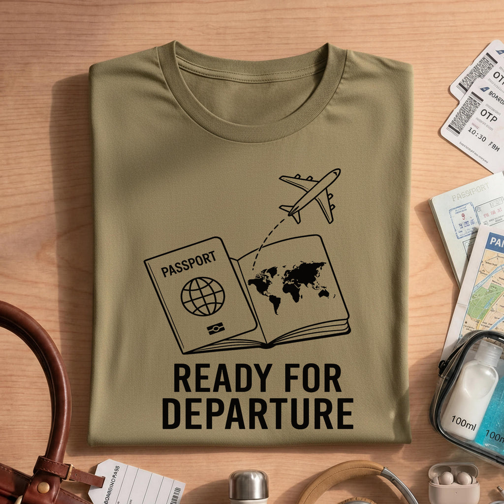 Ready for Departure Travel Passport Shirt