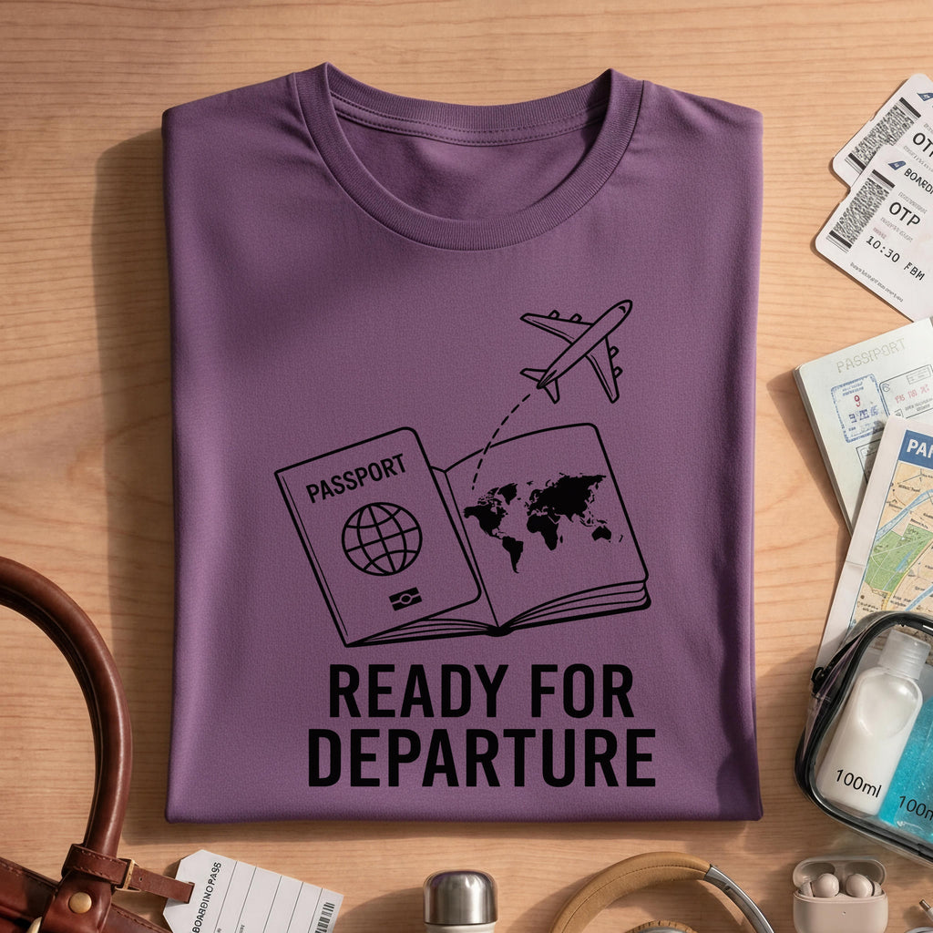 Ready for Departure Travel Passport Shirt