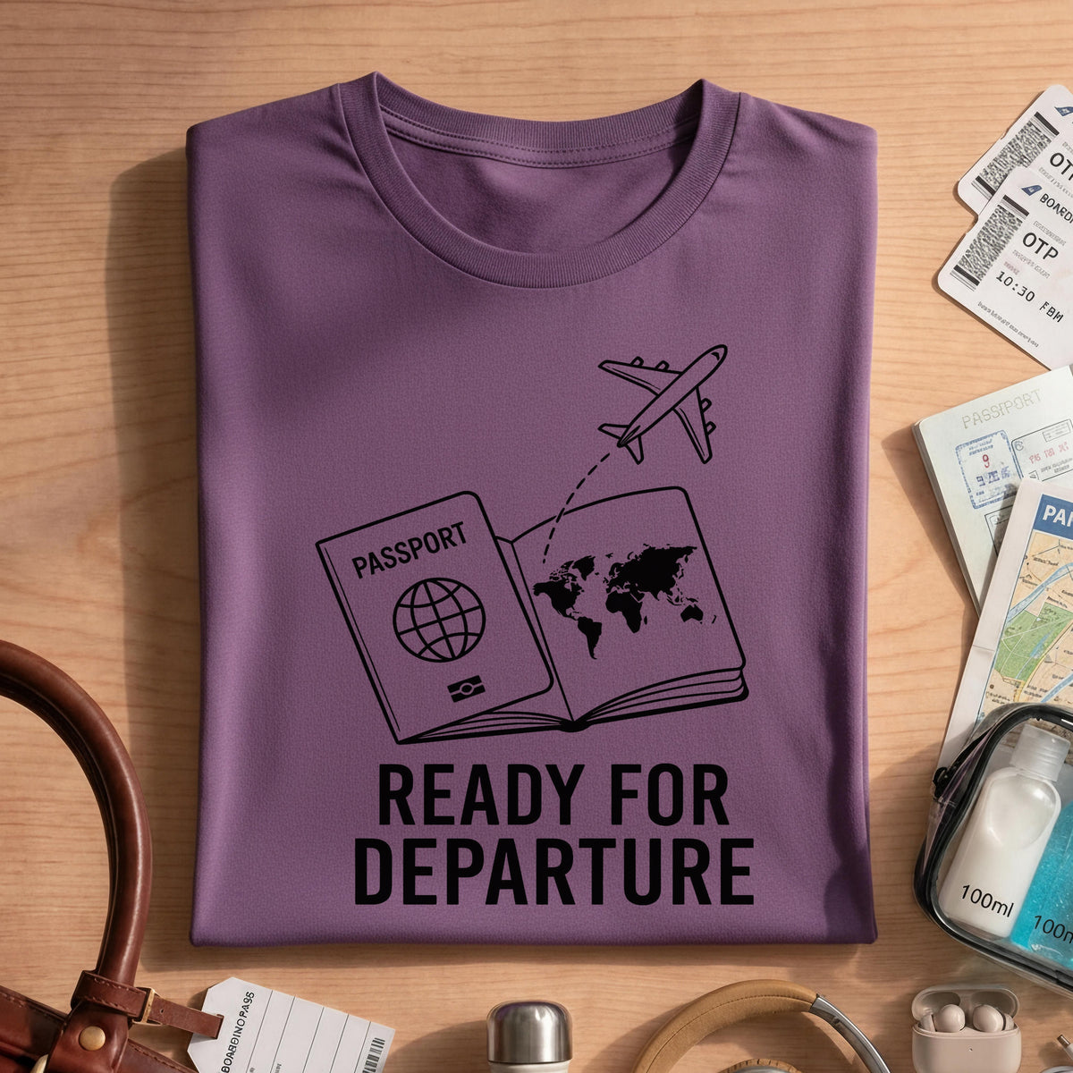 Ready for Departure Travel Passport Shirt