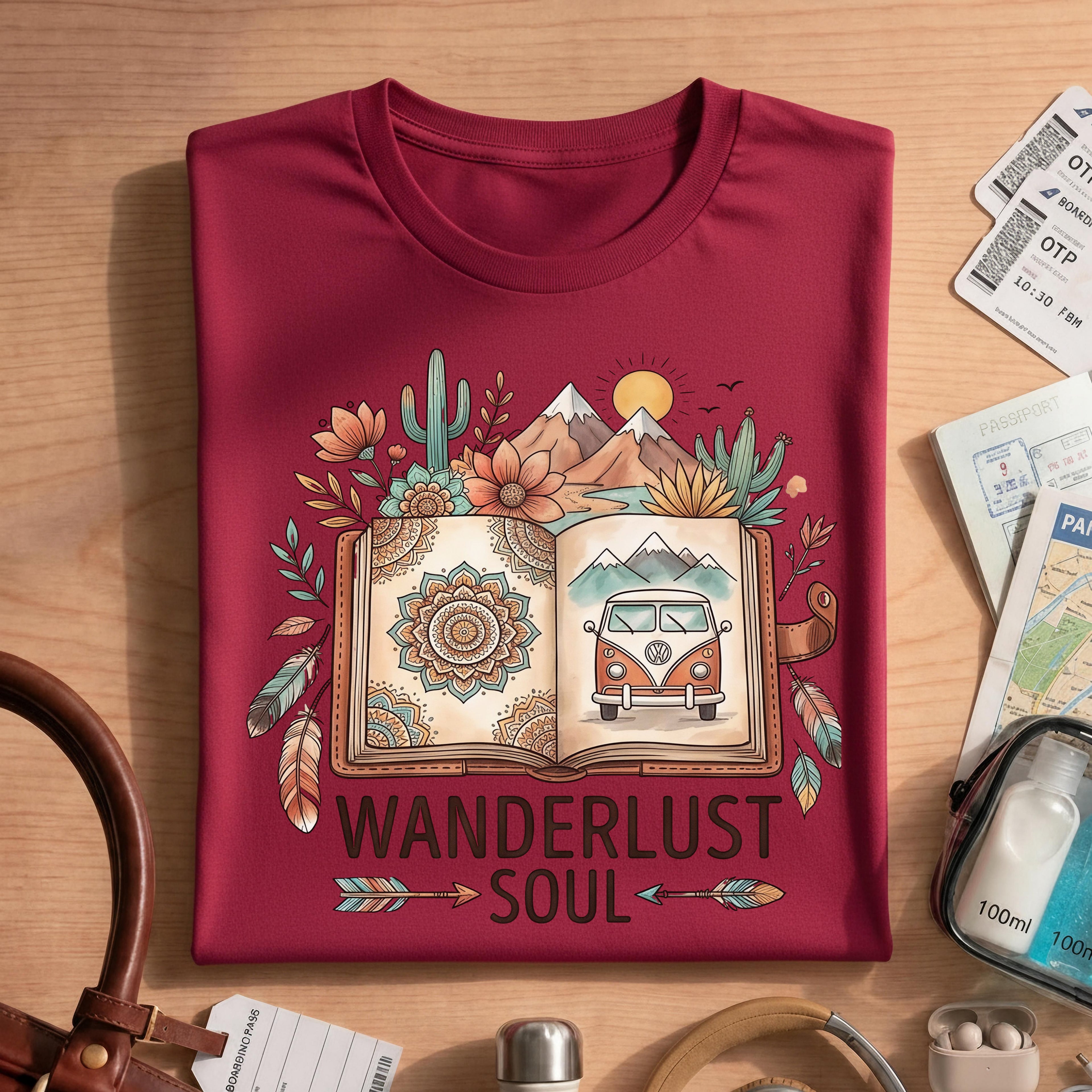 Boho Travel Vintage Camper Van Shirt