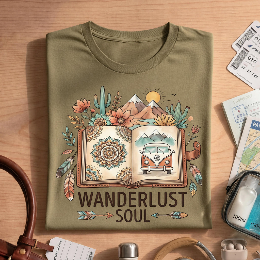 Boho Travel Vintage Camper Van Shirt