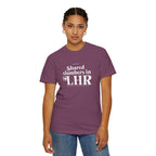 Shared slumbers in LHR airport, London, UK tee