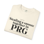 Stealing a snooze toghether in PRG airport, Prague, Czech Republic tee