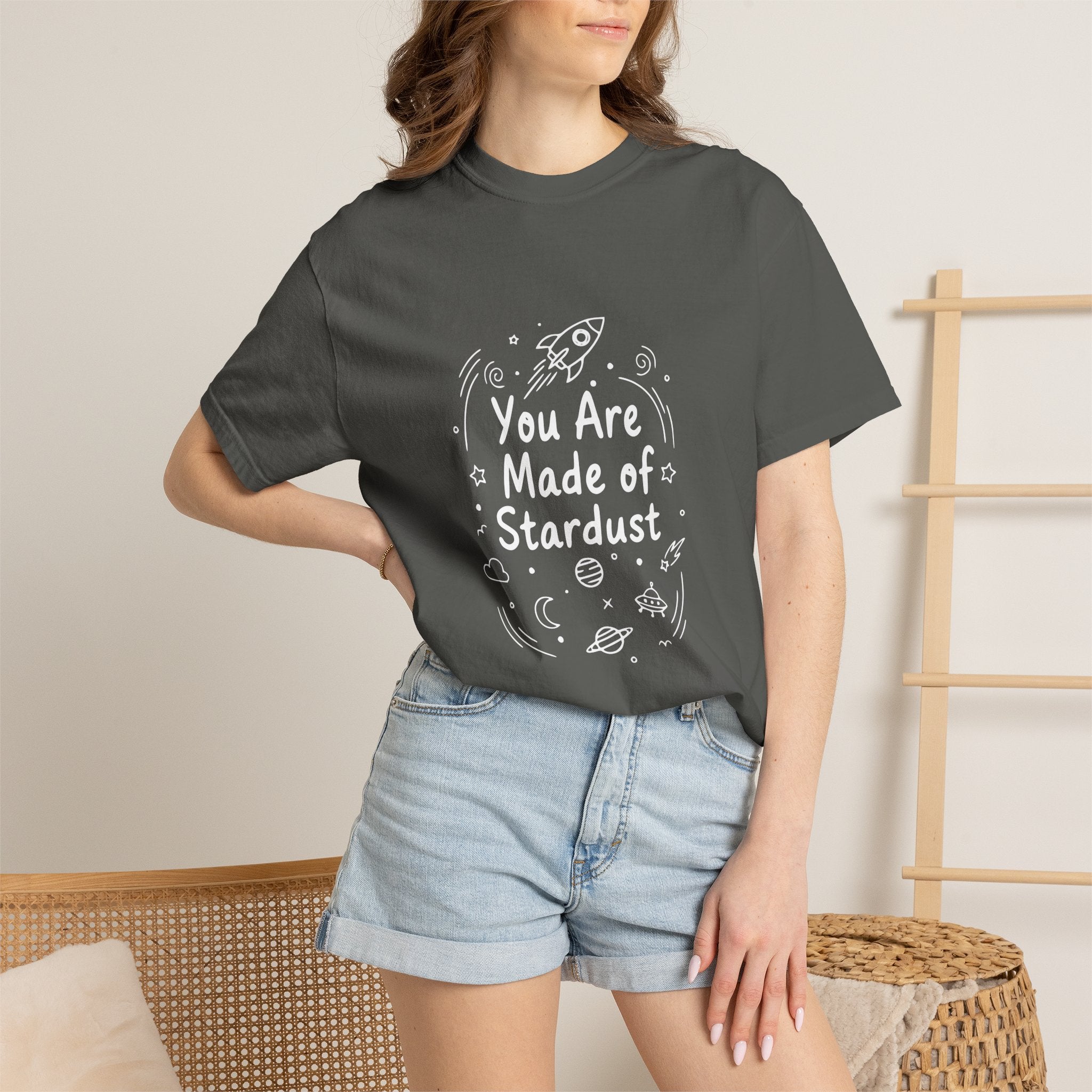 You Are Made of Stardust Inspirational Kids Galaxy Tee