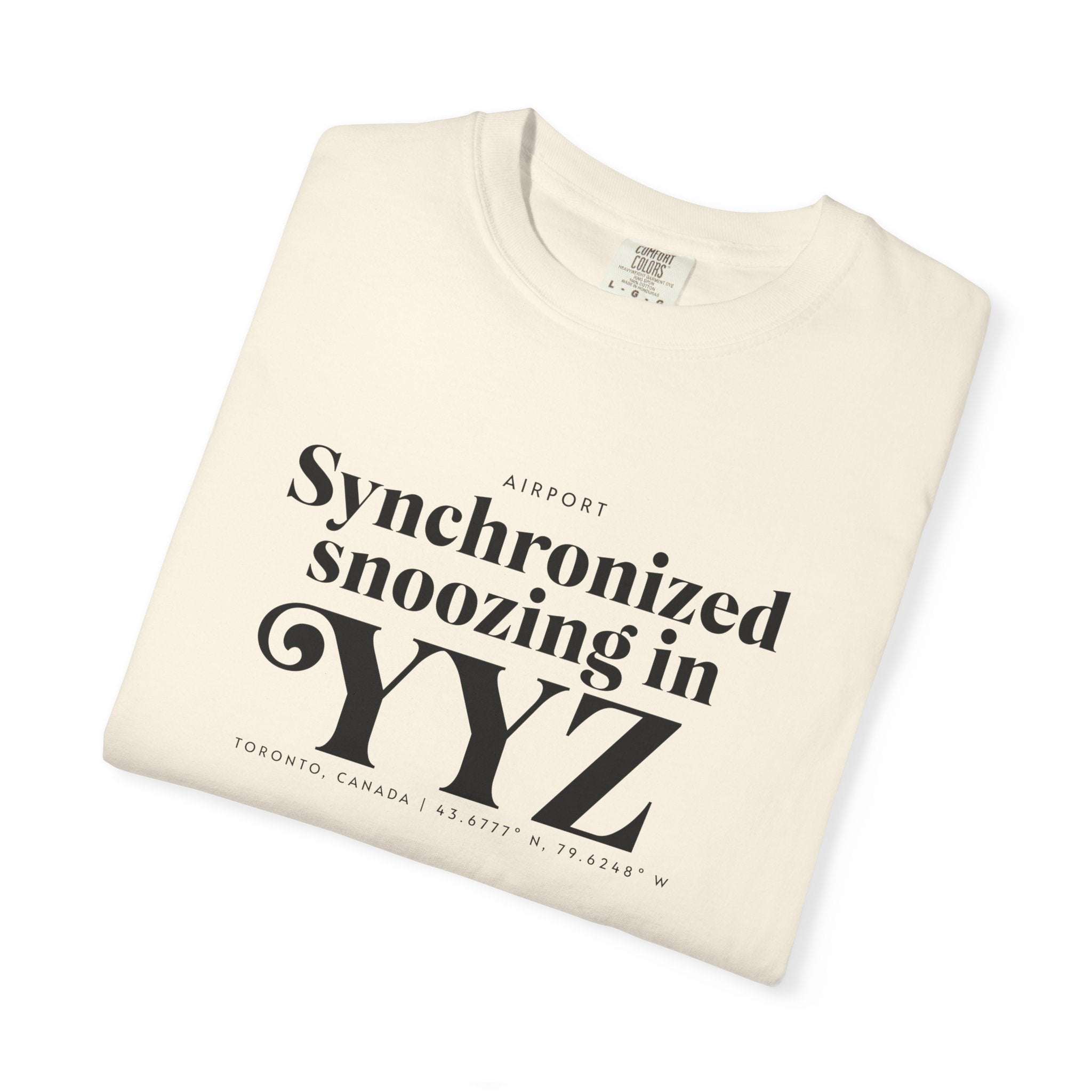 Synchronized snoozing in YYZ airport, Toronto, Canada tee