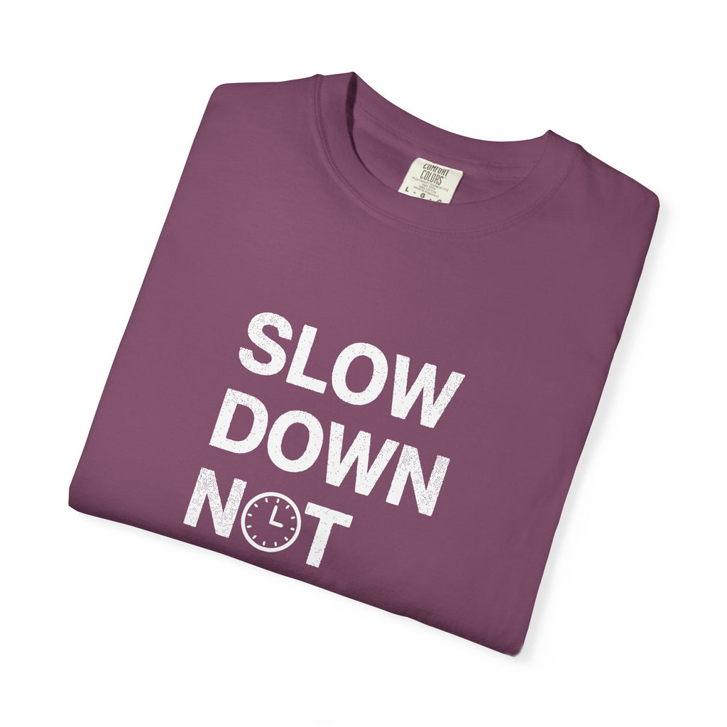 Slow Down, Not Fast tee