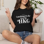 Catching Zs for two in HKG airport, Hong Kong tee