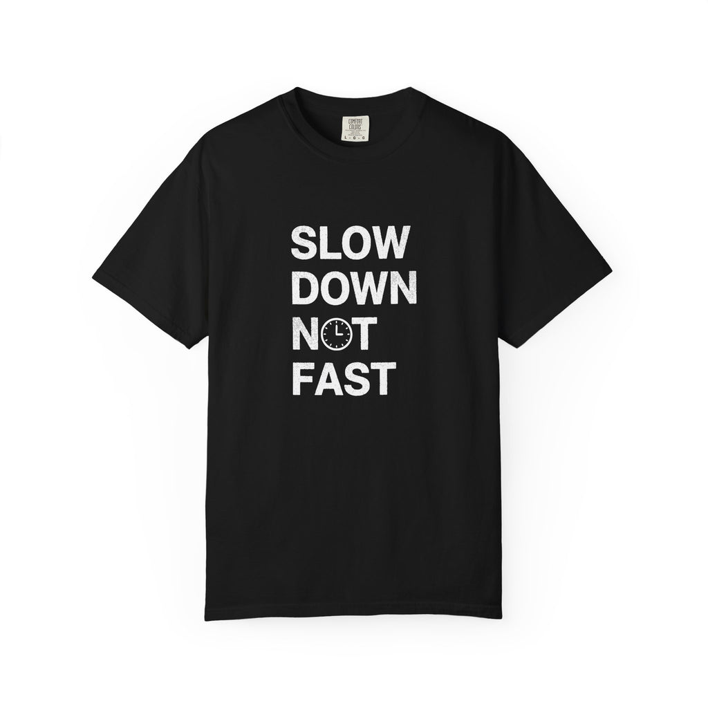 Slow Down, Not Fast tee