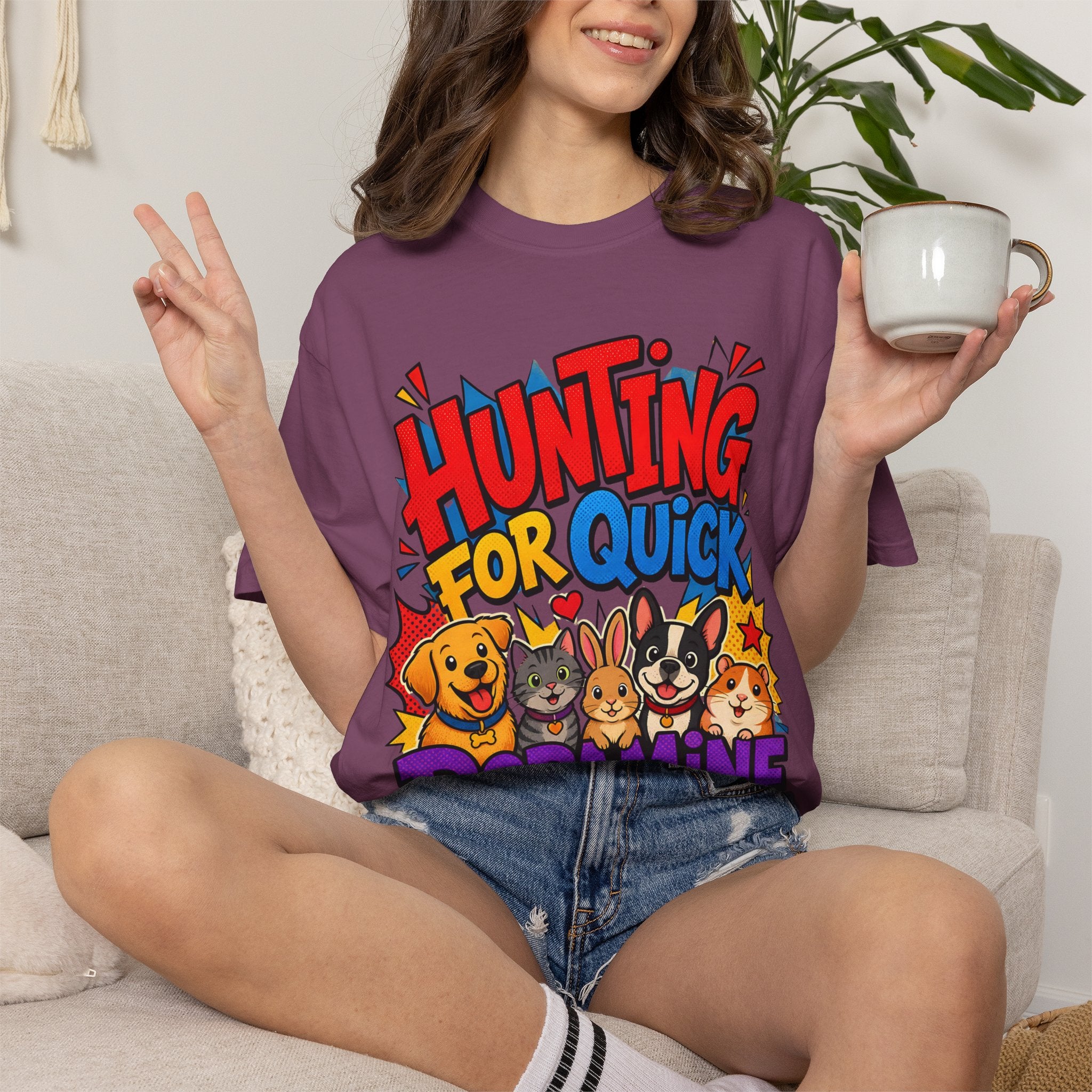 Cute Cartoon Pets Graphic Tee
