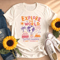 Retro Travel Van Explore The World T-shirt