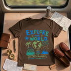 Retro Travel Van Explore The World T-shirt