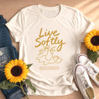 Line Art Live Softly T-shirt