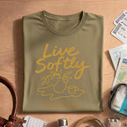 Line Art Live Softly T-shirt