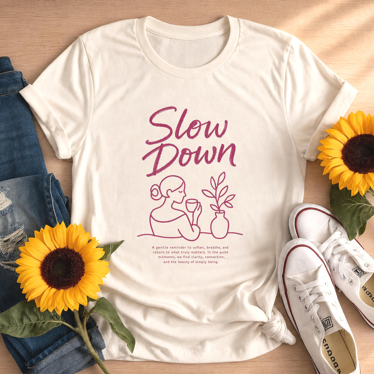 Mindful Breathing Slow Down Tee