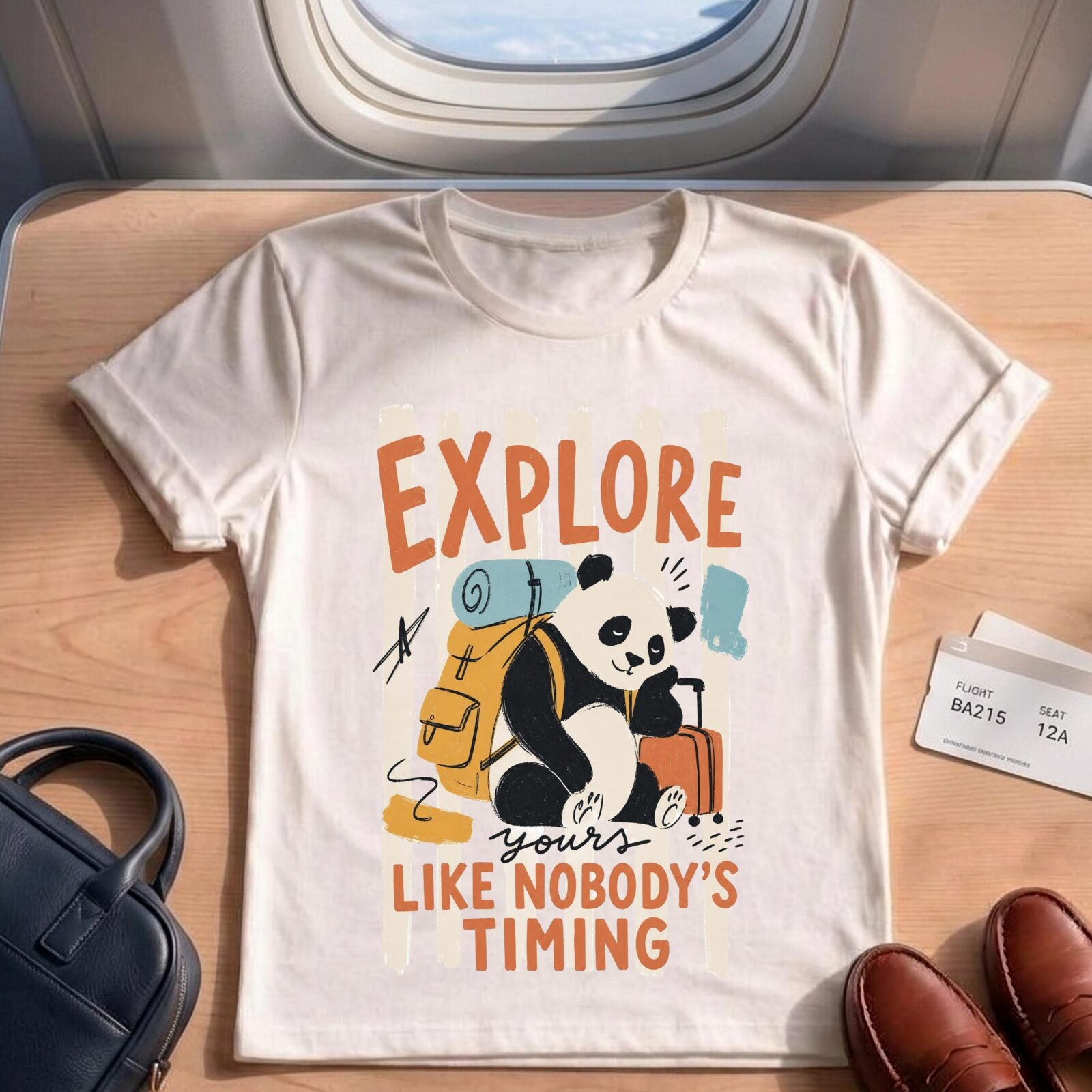 Funny Adventure Panda Explore T-Shirt