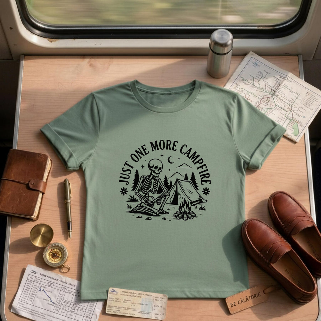 Funny Camping Campfire Skeleton Shirt