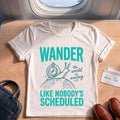 Wander Like Nobody's Scheduled Shirt