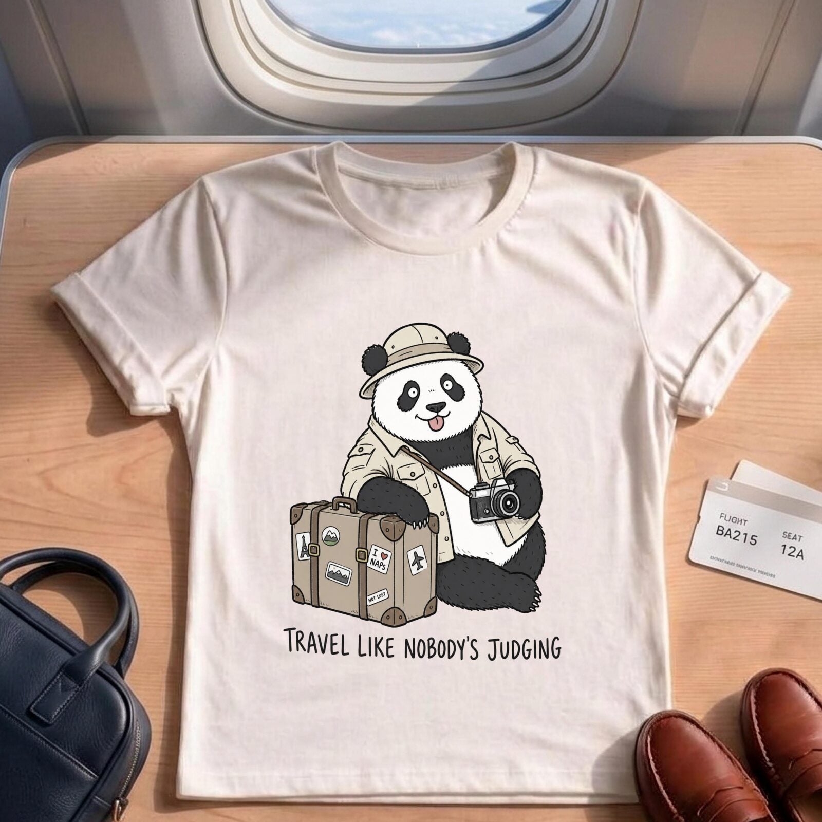 Funny Vacation Adventur Panda Travel Shirt