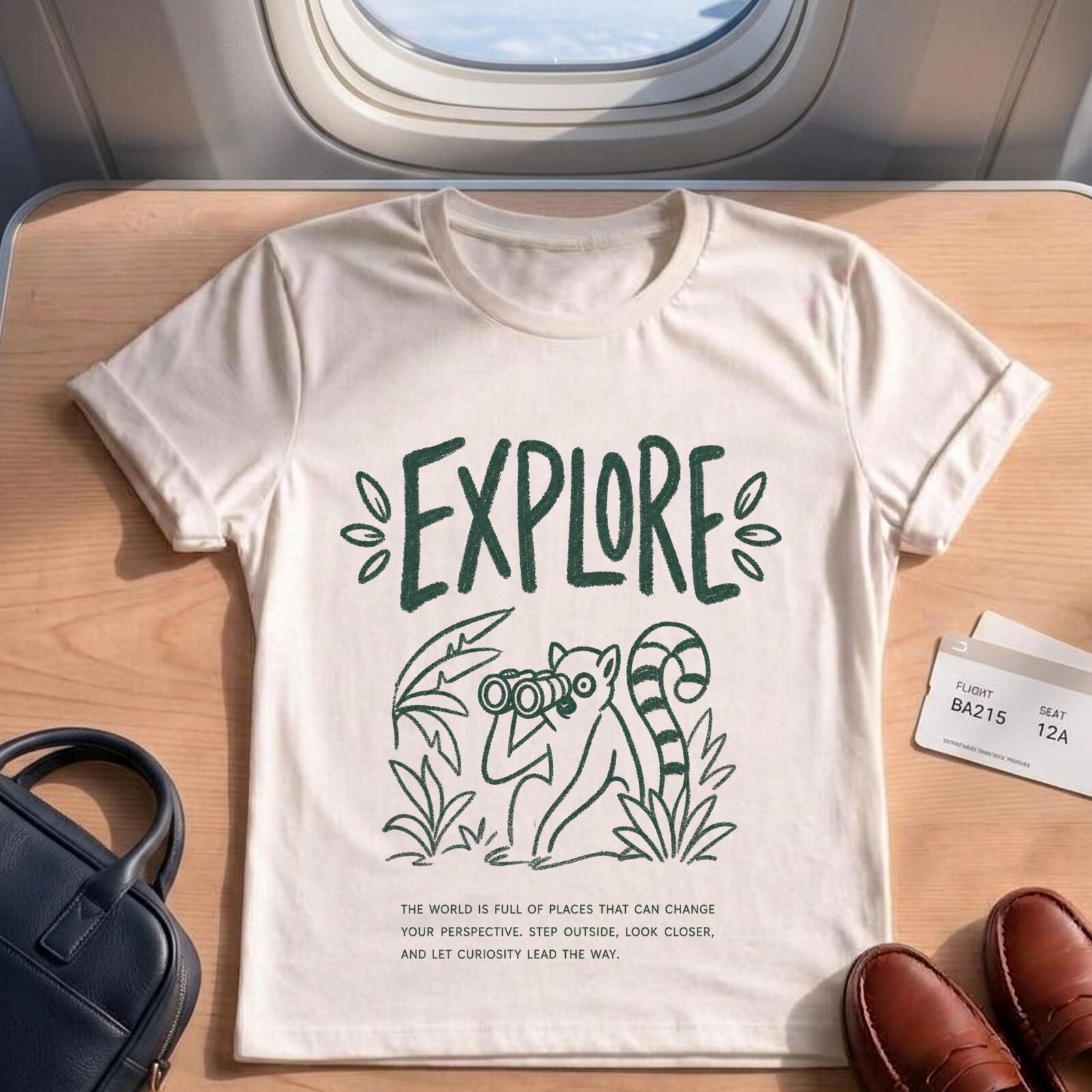 Safari Animal Wildlife Explore Lemur T-Shirt