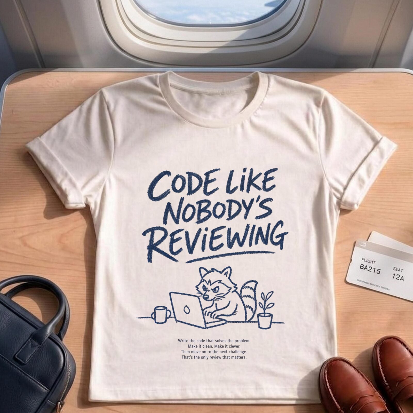 Raccoon Coding Tee