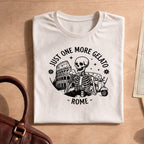 Funny Italy Travel Rome Gelato Skeleton Shirt