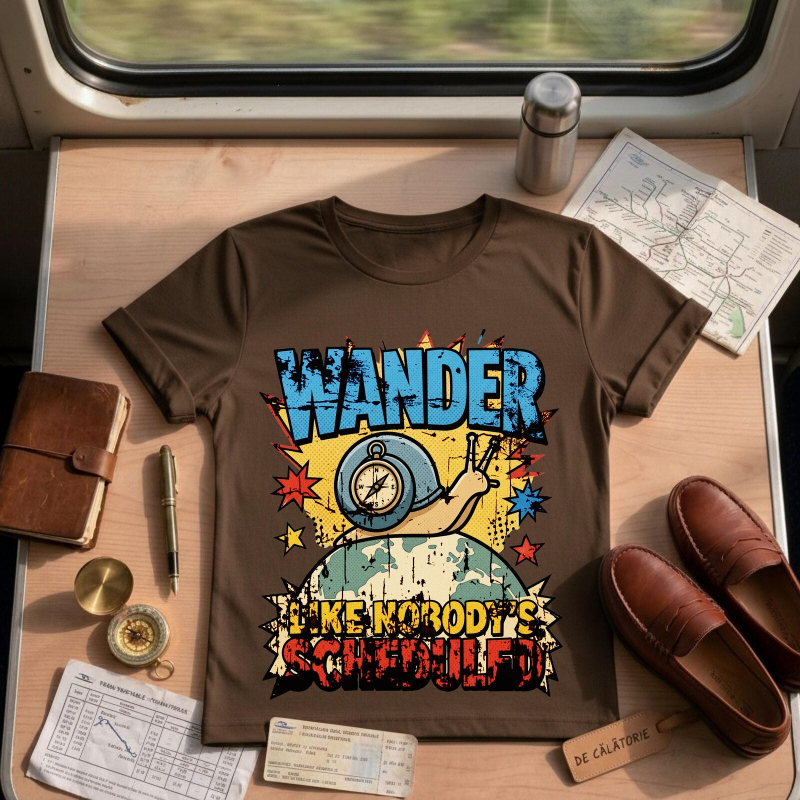 Wander Like Nobody's Scheduled T-Shirt