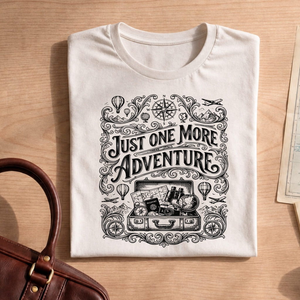 Vintage Travel Just One More Adventure T-Shirt