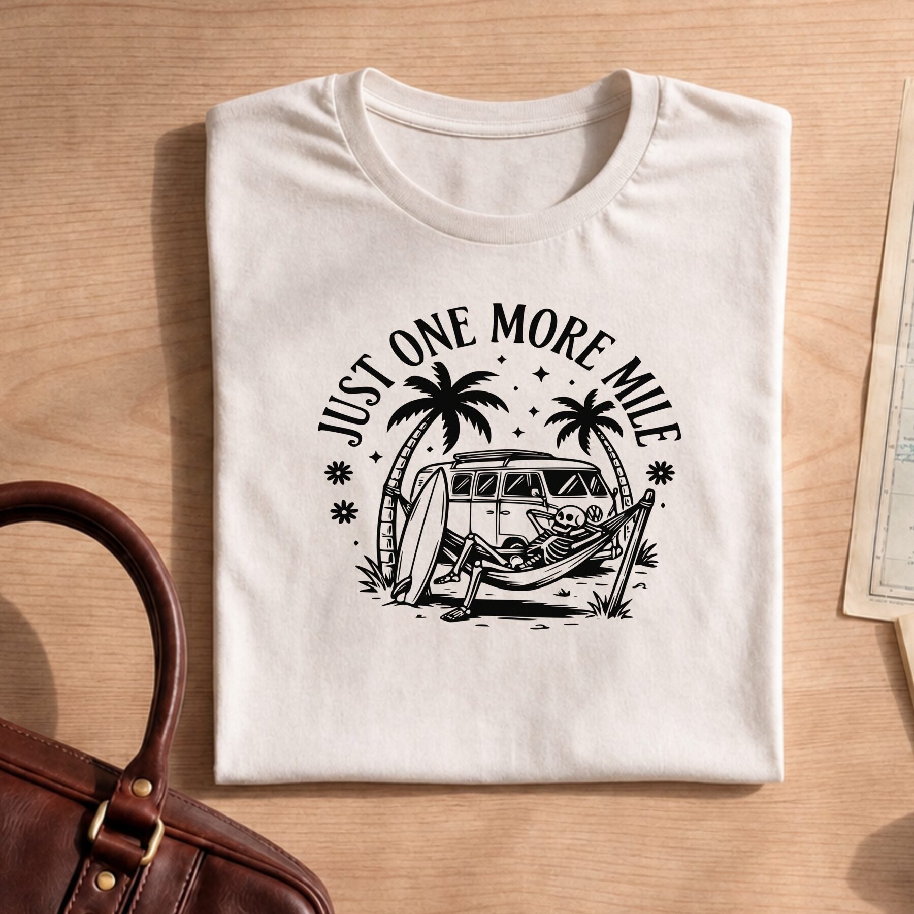 Vintage Camper Hammock Beach Surfing Tee