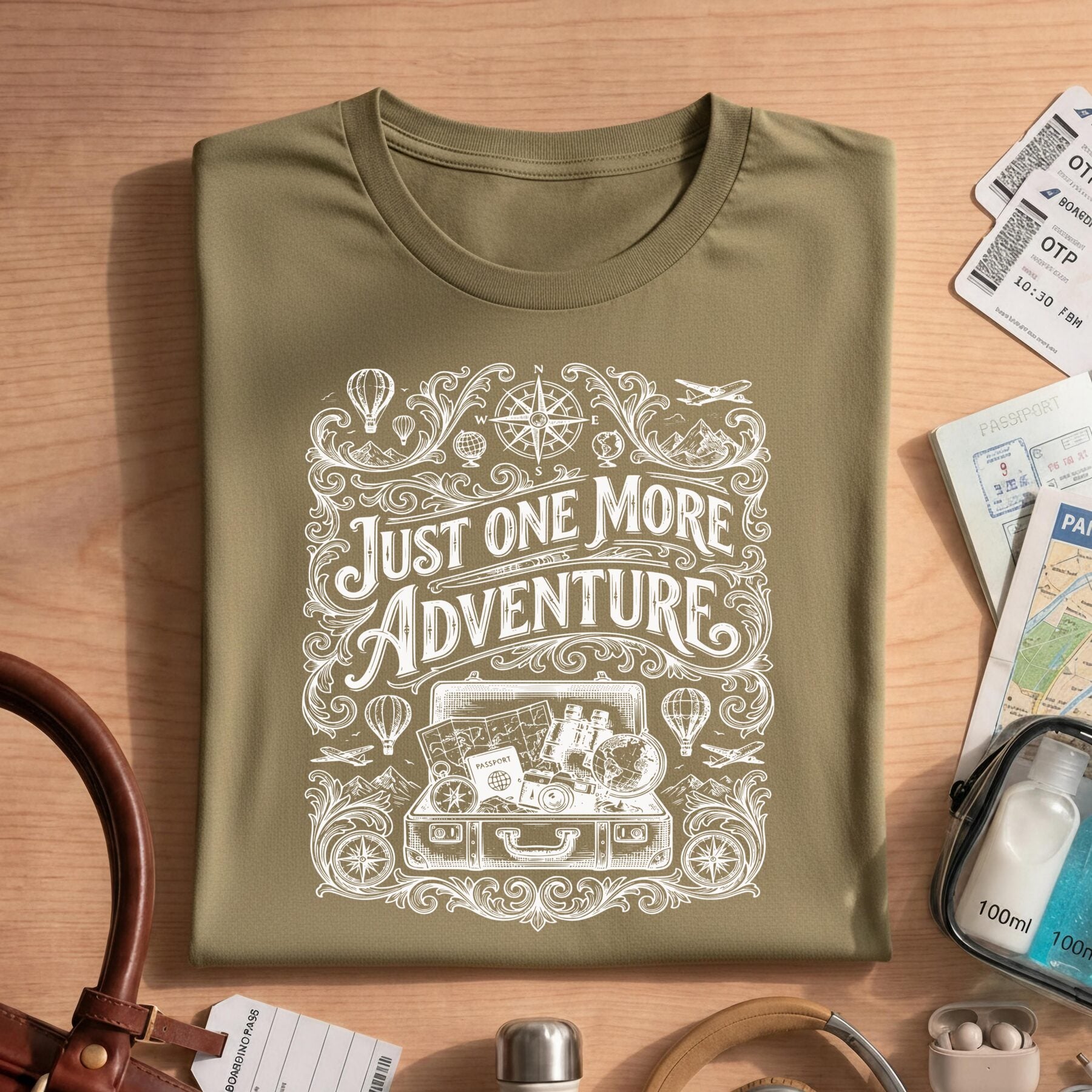 Vintage Travel Just One More Adventure T-Shirt