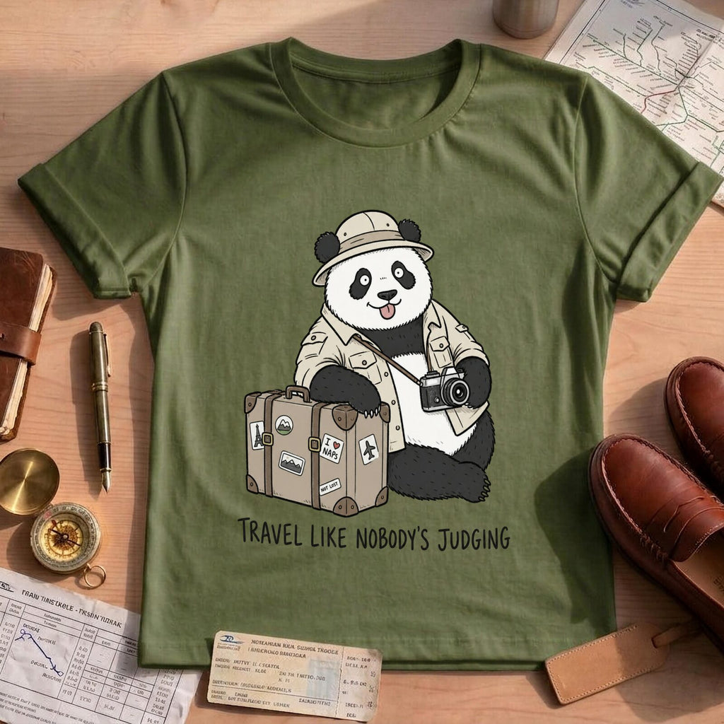 Funny Vacation Adventur Panda Travel Shirt