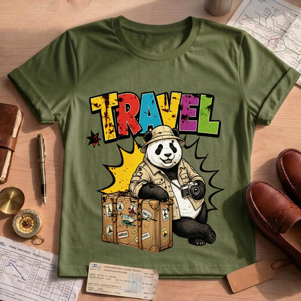 VintageTravel Panda Explorer Bear Tee