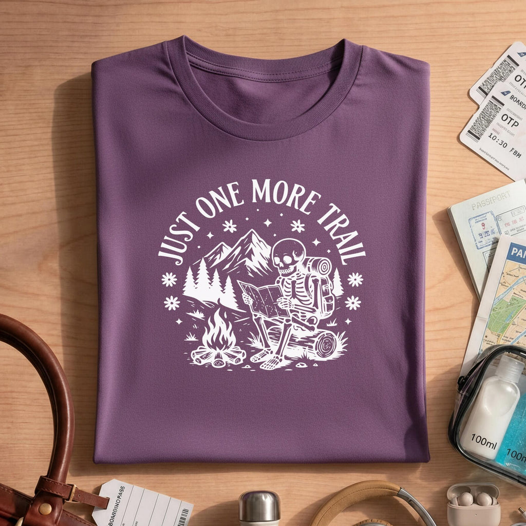 Camping Lover Funny Hiking Skeleton Shirt