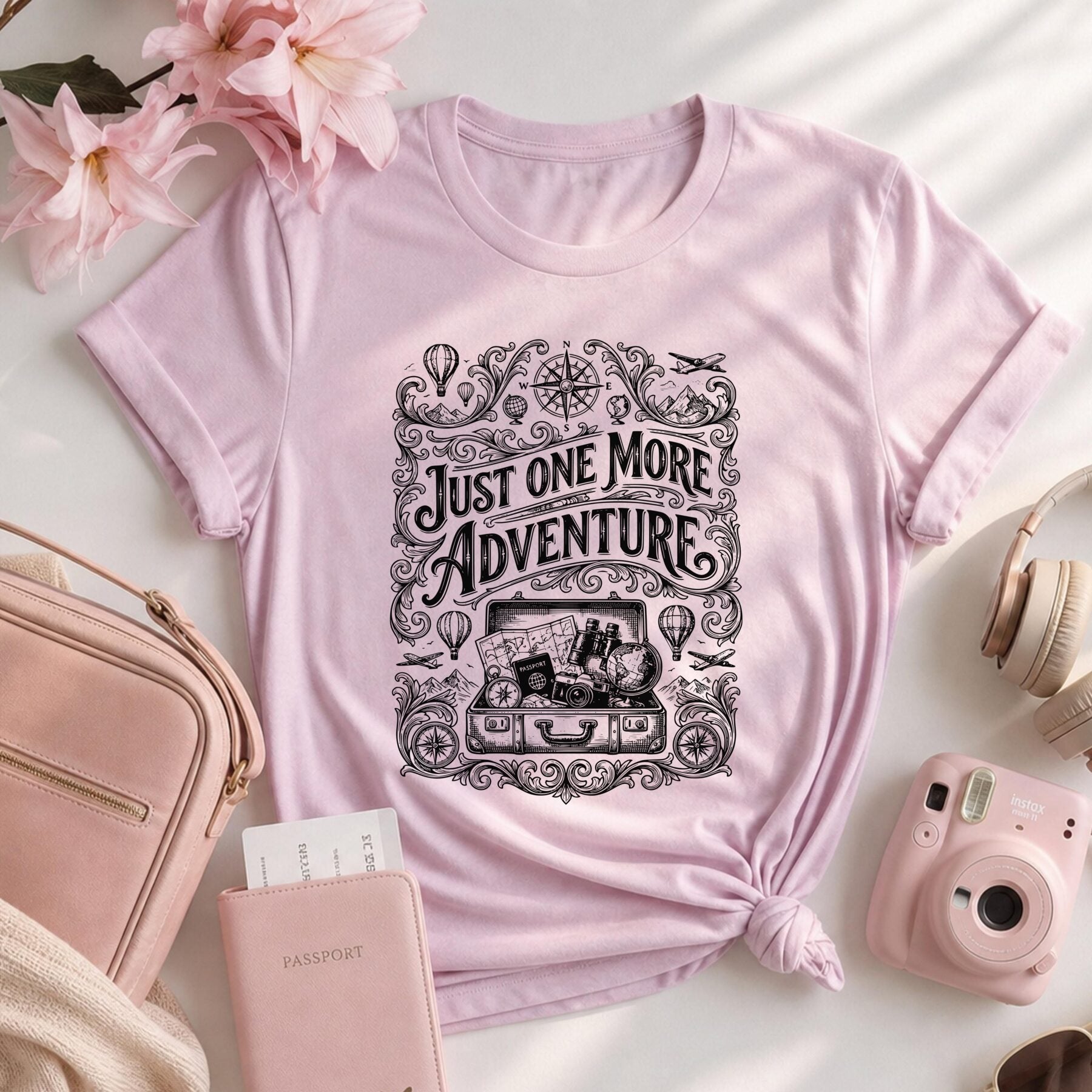 Vintage Travel Just One More Adventure T-Shirt