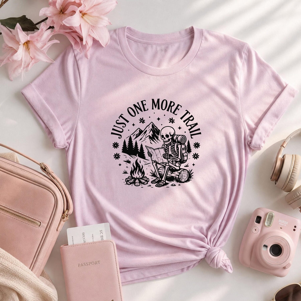 Camping Lover Funny Hiking Skeleton Shirt