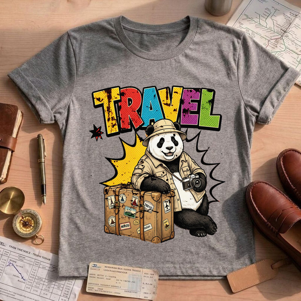 VintageTravel Panda Explorer Bear Tee