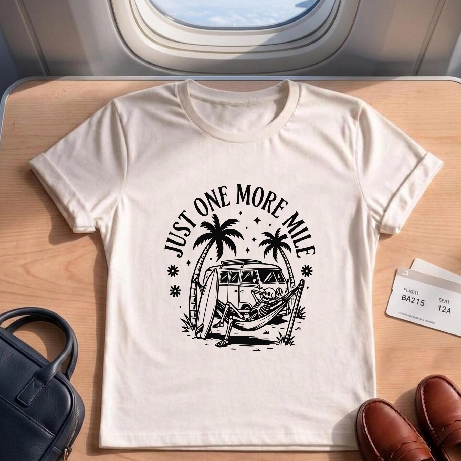 Vintage Camper Hammock Beach Surfing Tee