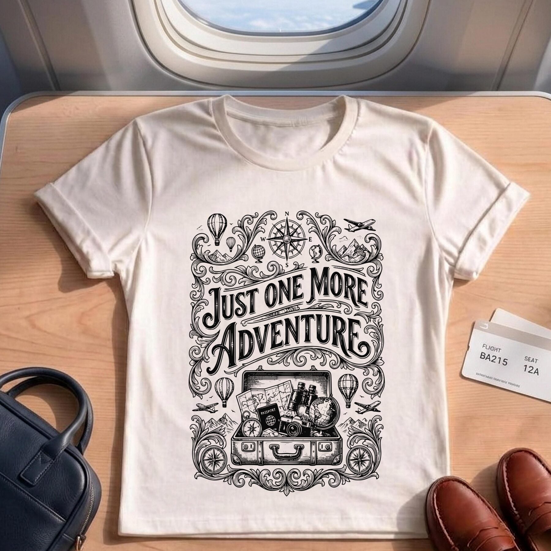 Vintage Travel Just One More Adventure T-Shirt