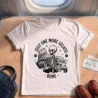 Funny Italy Travel Rome Gelato Skeleton Shirt