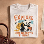 Funny Adventure Panda Explore T-Shirt