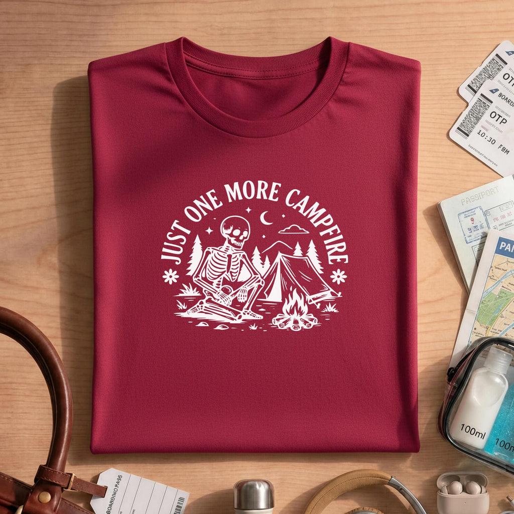 Funny Camping Campfire Skeleton Shirt